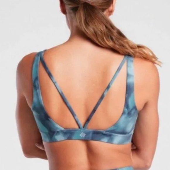 Athleta Other - Athleta Exhale Sports Bra Tie Dye Blue (1X)